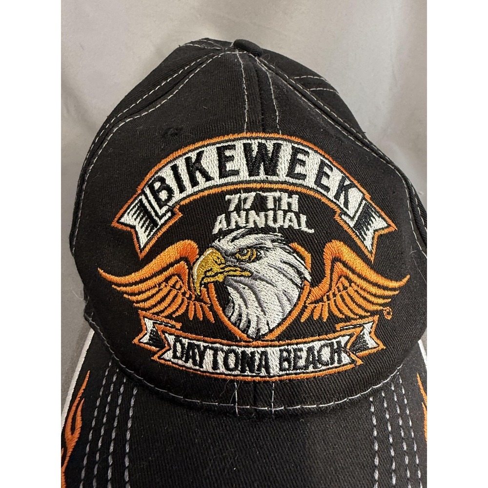 Bike Week Daytona Beach Hat Cap Strap Back Embroidered Eagle 2018 Mens Motorcycl - Picture 8 of 11